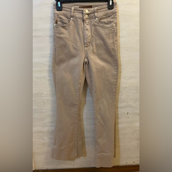 Judy Blue Pants - Judy Blue High Waste Flare Tan Denim